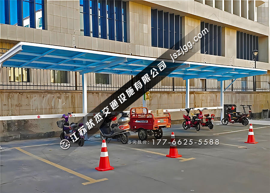 小區(qū)電瓶車(chē)充電棚圖片