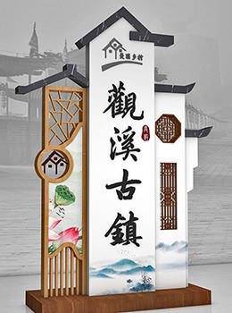 古鎮(zhèn)景區(qū)導(dǎo)視牌效果圖