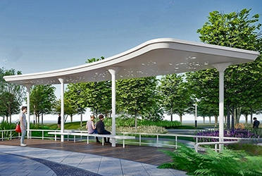 衢州公園景區(qū)濱水景觀廊架