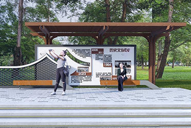 揭陽公園景區(qū)單邊休閑廊架