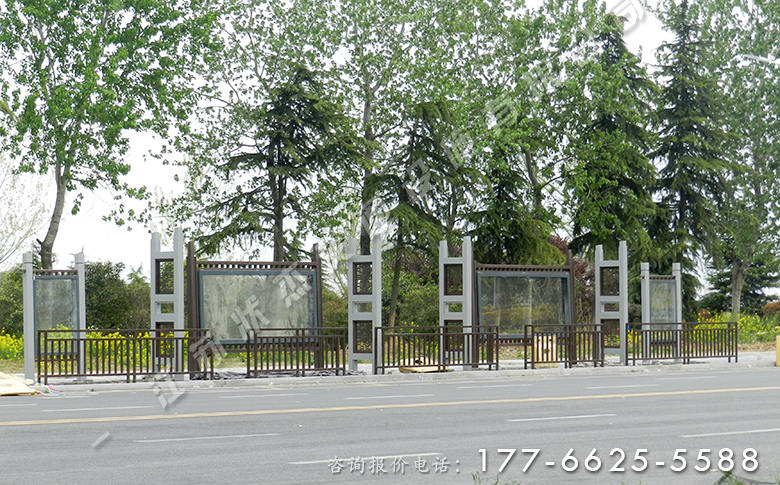 中式古典公交車站臺案例