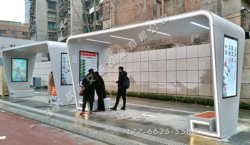 廣東深圳城市現(xiàn)代公交車(chē)站臺(tái)案例